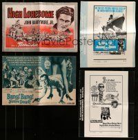 9m166 LOT OF 12 UNCUT PRESSBOOKS '50s-70s advertising images from a variety of different movies!