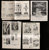 9m168 LOT OF 9 UNCUT PRESSBOOK SUPPLEMENTS '70s-80s advertising images from a variety of movies!