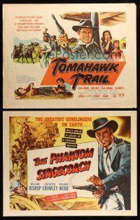 9m209 LOT OF 11 MOSTLY UNFOLDED HALF-SHEETS '50s great images from a variety of different movies!