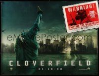 9m247 LOT OF 2 HORROR/SCI-FI SUBWAY POSTERS '00s cool images from Cloverfield and 28 Weeks Later!