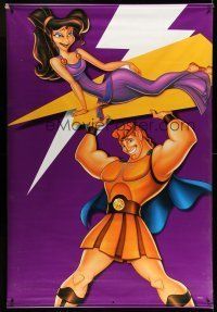 9m248 LOT OF 2 HERCULES TWO-SIDED VINYL BANNERS '97 great Disney cartoon images!