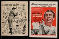 9m112 LOT OF 2 BASEBALL MOVIE MAGAZINE ADS '40s Babe Ruth Story & The Pride of the Yankees!