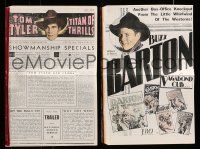 9m175 LOT OF 2 UNCUT PHOTOSTAT PRESSBOOKS '40s Tom Tyler & Buzz Barton cowboy movies!