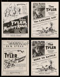 9m057 LOT OF 4 TOM TYLER WESTERN UNCUT REPRO PRESSBOOKS '80s Mystery Ranch, Laramie Kid & more!