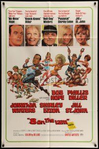9p016 8 ON THE LAM 1sh '67 Bob Hope, Phyllis Diller, Jill St. John, wacky Jack Davis art of cast!