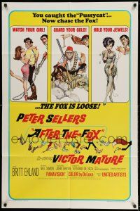 9p030 AFTER THE FOX 1sh '66 De Sica's Caccia alla Volpe, Peter Sellers, Frank Frazetta art!