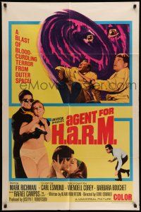 9p031 AGENT FOR H.A.R.M. 1sh '66 Mark Richman, Wendell Corey, sexy spy in bikini!