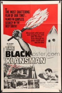 9p122 BLACK KLANSMAN 1sh '66 she had to have his love, I Crossed the Color Line!