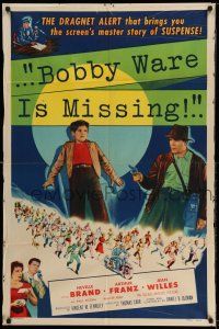 9p134 BOBBY WARE IS MISSING 1sh '55 Neville Brand, Arthur Franz, master story of suspense!