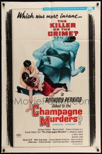 9p184 CHAMPAGNE MURDERS 1sh '67 Claude Chabrol's Le Scandale, Anthony Perkins & sexy Furneaux