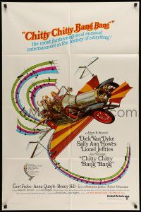 9p196 CHITTY CHITTY BANG BANG 1sh '69 Dick Van Dyke, Sally Ann Howes, art of flying car!