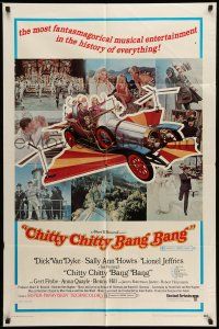 9p197 CHITTY CHITTY BANG BANG style B 1sh '69 Dick Van Dyke, Sally Ann Howes, flying car!