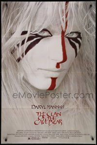 9p202 CLAN OF THE CAVE BEAR 1sh '86 fantastic image of Daryl Hannah in tribal make up!