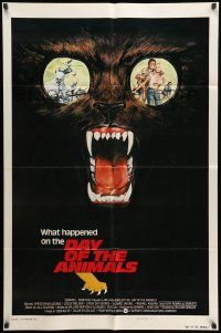 9p236 DAY OF THE ANIMALS style B int'l 1sh '77 really wild art of crazed beast out for revenge!