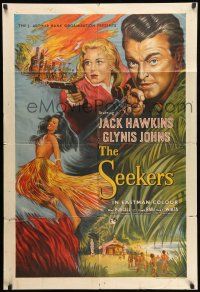 9p469 LAND OF FURY English 1sh '55 art of sexy Glynis Johns, Jack Hawkins, The Seekers!