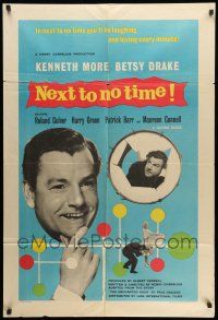 9p580 NEXT TO NO TIME English 1sh '58 Kenneth More, you'll be laughing and loving every minute!