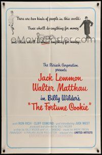9p331 FORTUNE COOKIE 1sh '66 art of Jack Lemmon & Walter Matthau, Billy Wilder!