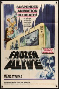9p342 FROZEN ALIVE 1sh '66 cool German sci-fi/horror, suspended animation or death!