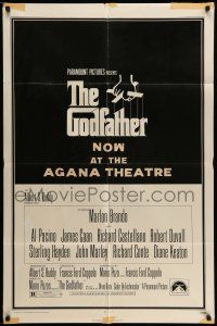 9p358 GODFATHER 1sh '72 Francis Ford Coppola crime classic, it's now a movie!