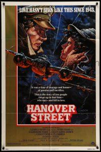 9p376 HANOVER STREET 1sh '79 art of Harrison Ford & Lesley-Anne Down in WWII by John Alvin!