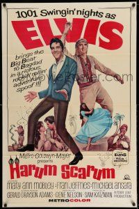 9p377 HARUM SCARUM 1sh '65 rockin' Elvis Presley & Mary Ann Mobley in a swingin' spoof!