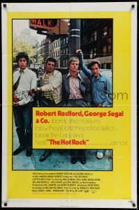 9p390 HOT ROCK 1sh '72 Robert Redford, George Segal, cool cast portrait on the street!