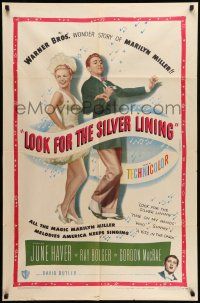 9p491 LOOK FOR THE SILVER LINING 1sh '49 art of June Haver & Ray Bolger dancing, Gordon MacRae