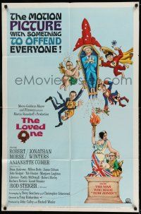 9p499 LOVED ONE 1sh '65 Jonathan Winters, a motion picture with something to offend everyone!