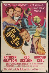 9p500 LOVELY TO LOOK AT 1sh '52 sexy full-length Ann Miller, wacky Red Skelton, Keel