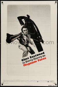 9p508 MAGNUM FORCE 1sh '73 Clint Eastwood is Dirty Harry pointing his huge gun!