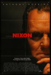 9p583 NIXON DS 1sh '95 Anthony Hopkins as Richard Nixon, directed by Oliver Stone!