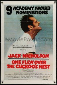 9p603 ONE FLEW OVER THE CUCKOO'S NEST int'l 1sh '75 Jack Nicholson & Sampson, Milos Forman classic
