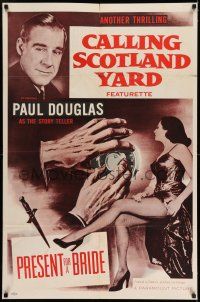 9p647 PRESENT FOR A BRIDE 1sh '54 Calling Scotland Yard, Derek Bond, Hazel Court!