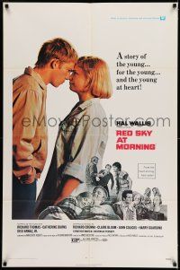 9p664 RED SKY AT MORNING 1sh '71 Richard Thomas loves Catherine Burns, a story for the young!