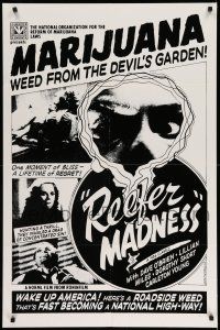 9p667 REEFER MADNESS 1sh R70s teens & marijuana, the weed from the Devil's garden!
