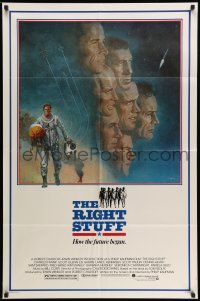 9p678 RIGHT STUFF 1sh '83 great Tom Jung montage art of the first NASA astronauts!