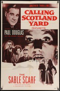 9p700 SABLE SCARF 1sh '54 Calling Scotland Yard, Paul Dickinson English crime short!