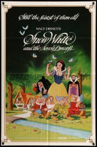 9p765 SNOW WHITE & THE SEVEN DWARFS 1sh R83 Walt Disney animated cartoon fantasy classic!