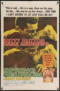 9p782 SPRING REUNION 1sh '57 Betty Hutton hungered for a man of her own, Dana Andrews!