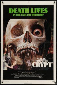 9p815 TALES FROM THE CRYPT 1sh '72 Peter Cushing, Joan Collins, E.C. comics, cool skull image!