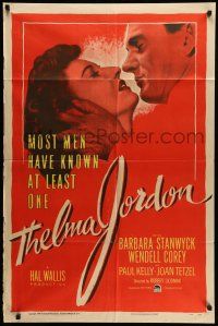 9p839 THELMA JORDON 1sh '50 most men have known at least one woman like Barbara Stanwyck!