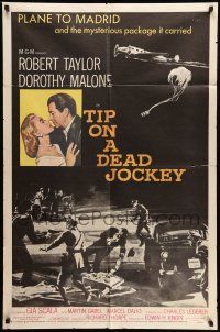 9p872 TIP ON A DEAD JOCKEY 1sh '57 Robert Taylor & Dorothy Malone caught up in a horse race crime!