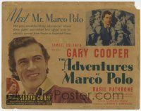 9r007 ADVENTURES OF MARCO POLO TC '37 c/u of Gary Cooper as the gay swashbuckling adventurer!