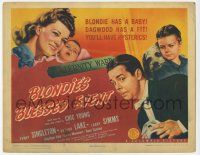 9r045 BLONDIE'S BLESSED EVENT TC '42 Penny Singleton has a baby, Arthur Lake has a fit!