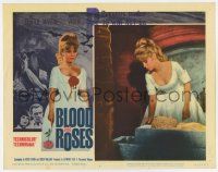 9r581 BLOOD & ROSES LC #4 '61 Roger Vadim, great close up of sexy Elsa Martinelli in low-cut dress!