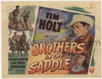 9r055 BROTHERS IN THE SADDLE TC '48 art of cowboy Tim Holt fighting & with pretty Virginia Cox!