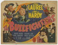 9r057 BULLFIGHTERS TC '45 great wacky artwork & photos of Stan Laurel & Oliver Hardy!