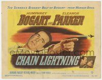9r064 CHAIN LIGHTNING TC '49 great image of military test pilot Humphrey Bogart & Eleanor Parker!