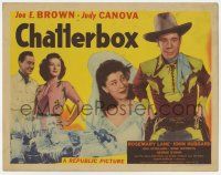 9r068 CHATTERBOX TC '43 great images of cowboy Joe E. Brown & cowgirl Judy Canova!