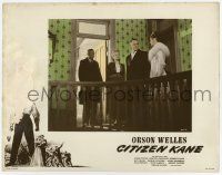 9r618 CITIZEN KANE lobby card '41 Ray Collins, Orson Welles, Dorothy Comingore, Warrick
